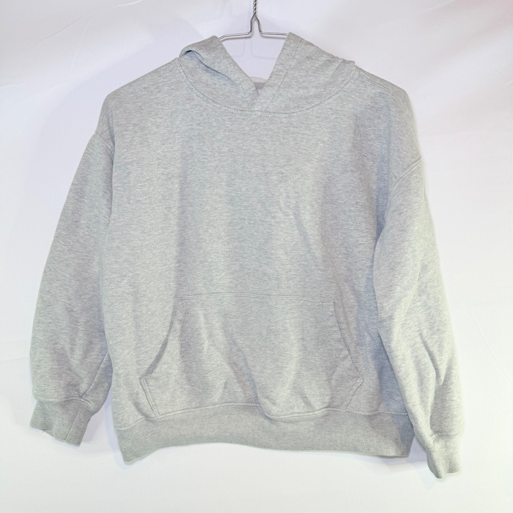 Gap Kids Boys Medium Gray Heather Fleece Hoodie Pullover Sweatshirt M